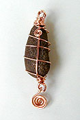 stone wrapped pendant