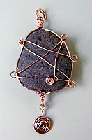 stone wrapped pendant