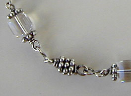 Sterling silver and Swarovski crystal Ankle Bracelet by Vicky Jousan