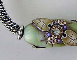 Sterling silver wire wrapped bracelet with Klew bead by Vicky Jousan