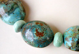 Turquoise and sterling silver necklace by Vicky Jousan