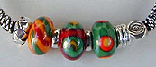 lampwork bead bracelet