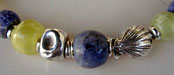 dumortierite and phrenite necklace