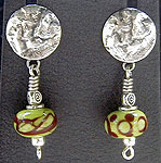 lampwork bead earrings
