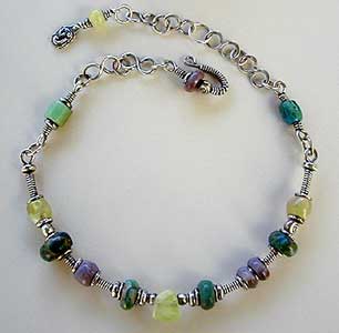Africa John beads - .999 silver beads necklace and bracelet by Vicky Jousan