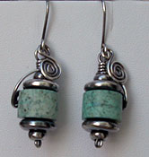 Peruvian Turquoise and Sterling Silver earrings
