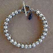 Sterling Silver and Pearls Bracelet by Vicky Jousan