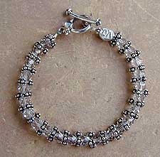 Swarovski Austrian Crystal and Sterling Silver Bracelet by Vicky Jousan
