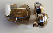 Agatized pyrite  and sterling silver earrings by Vicky Jousan