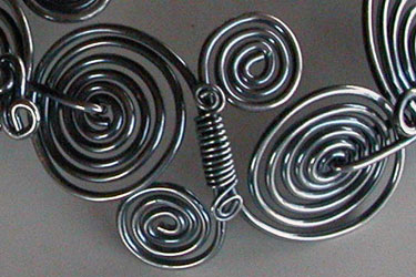 silver coil bracelet