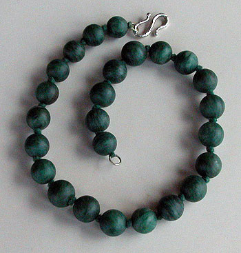 Matte Finish Jade Bead Necklace