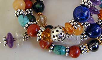 Mixed gemstone bracelet by Vicky Jousan