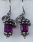 amethyst crystal earrings