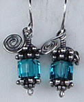 indicolite crystal earrings