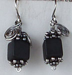 Tektite & Sterling Silver earrings