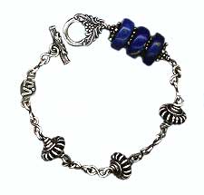 Sterling silver and Lapis Lazuli Pendulum Bracelet