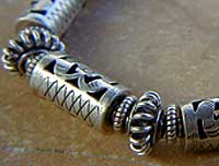 Bali and India sterling silver bracelet by Vicky Jousan
