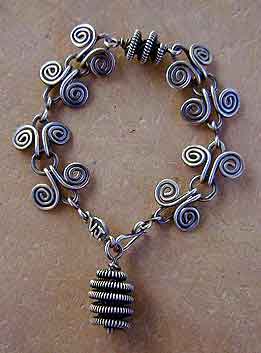 Sterling silver Pendulum Bracelet for Spiritual Response Therapy by Vicky Jousan