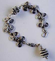 Sterling silver Pendulum Bracelet by Vicky Jousan