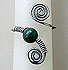 Malachite toe ring