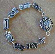 Sterling silver pendulum bracelet by Vicky Jousan